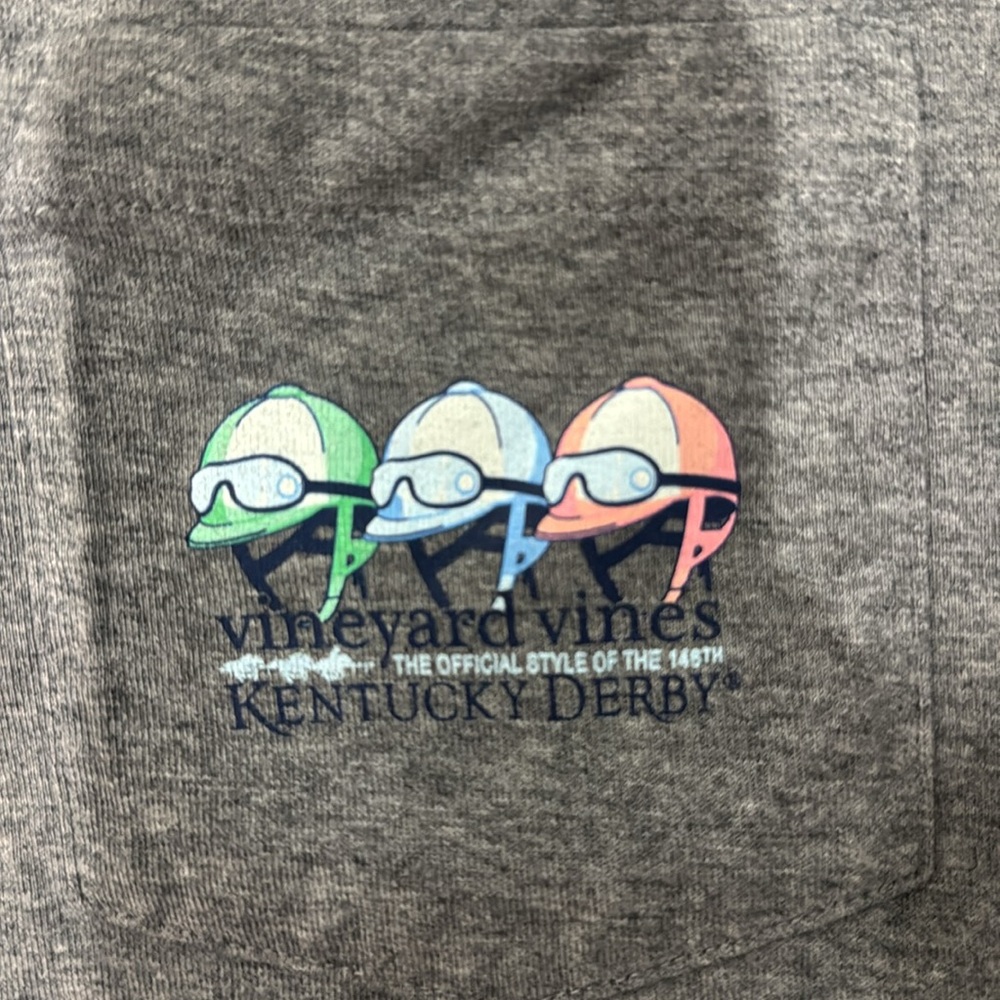 Vineyard Vines Charcoal Long Sleeve Men's Tee - Picture 2 of 4